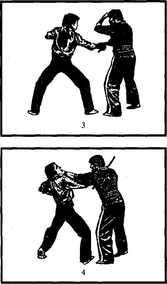 防御对胸部右側及右眼的剌击